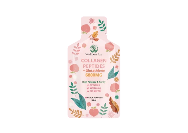Collagen Peptides 68000mg by Wellness Arc – 10 Sachets/Box – Skin Whitening and Brightening - Image 2