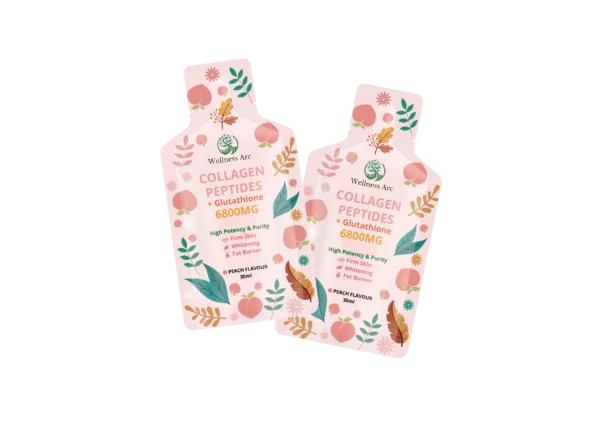 Collagen Peptides 68000mg by Wellness Arc – 10 Sachets/Box – Skin Whitening and Brightening - Image 3