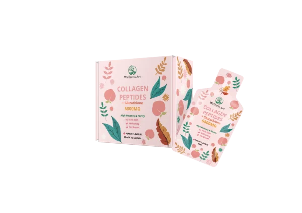 Collagen Peptides 68000mg by Wellness Arc – 10 Sachets/Box – Skin Whitening and Brightening - Image 5